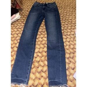 Frame Jeans Womens 24 Dark Blue Le High Skinny Fray Hem Denim Stretch (1F)